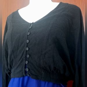 Forever 21 Black 3/4 Sweetheart Crop Top